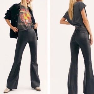 Free People Black Flare Pants Vegan